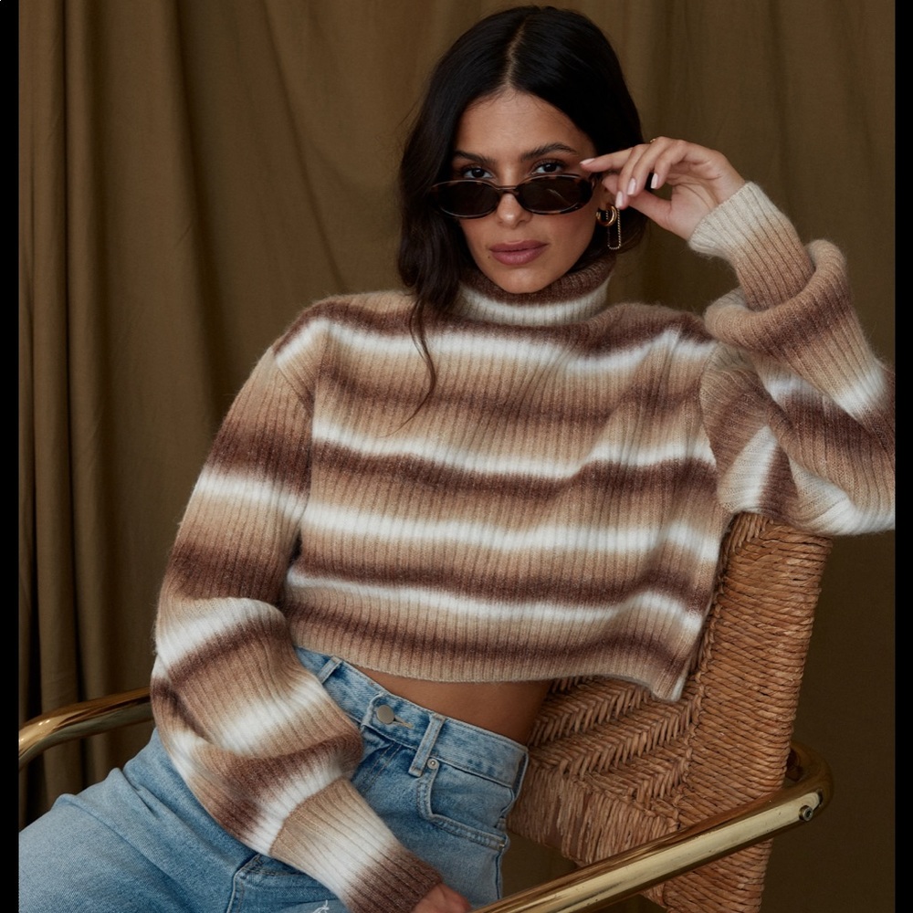 Senora Striped Turtleneck Sweater